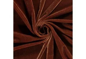 Ice Velvet Stretch Stof - Brique