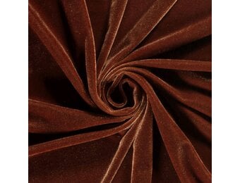 Ice Velvet Stretch Stof - Brique