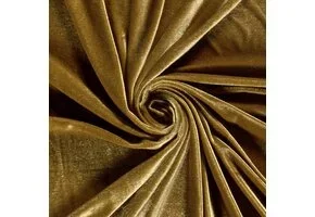 Ice Velvet Stretch Stof - Brons Goud