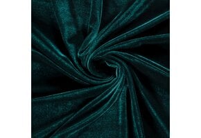 Ice Velvet Stretch Stof - Petrol