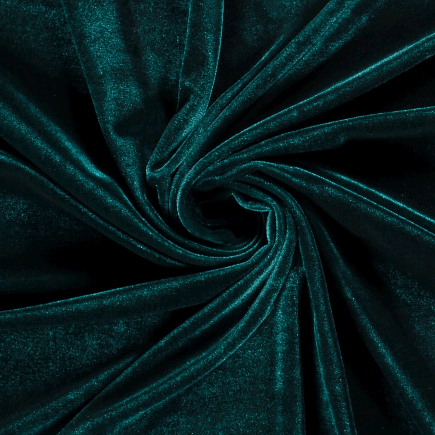 Ice Velvet Stretch Stof - Petrol