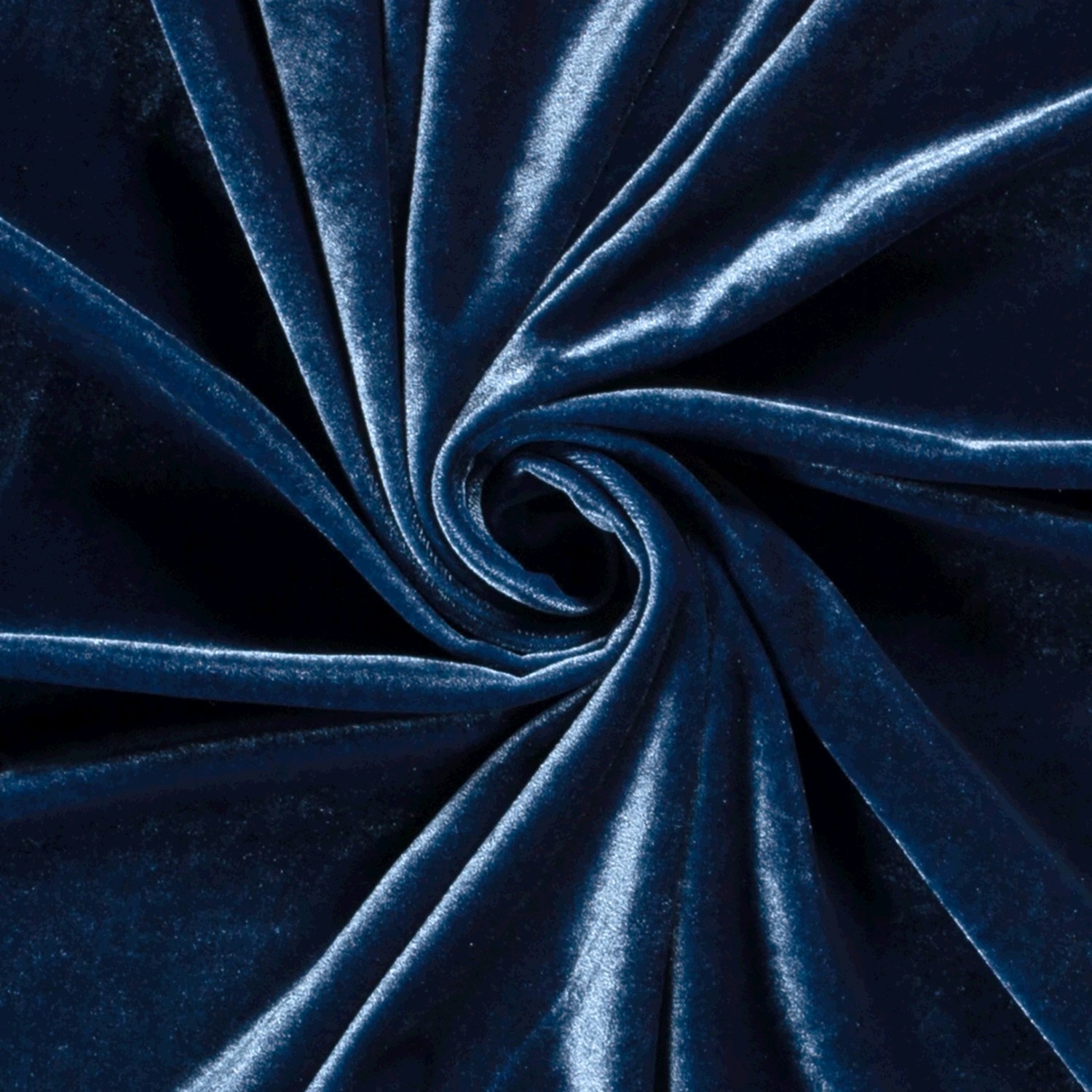 Ice Velvet Stretch Stof - Indigo Blauw