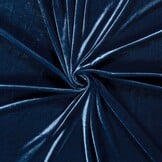 Ice Velvet Stretch Stof - Indigo Blauw