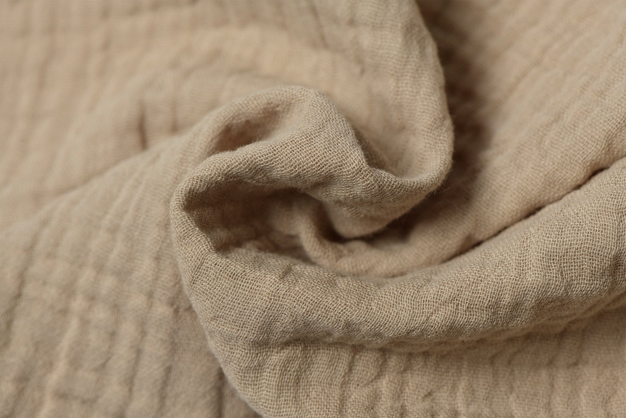 Hydrofiel Stof Donker Beige – Zacht, Ademend en Duurzaam