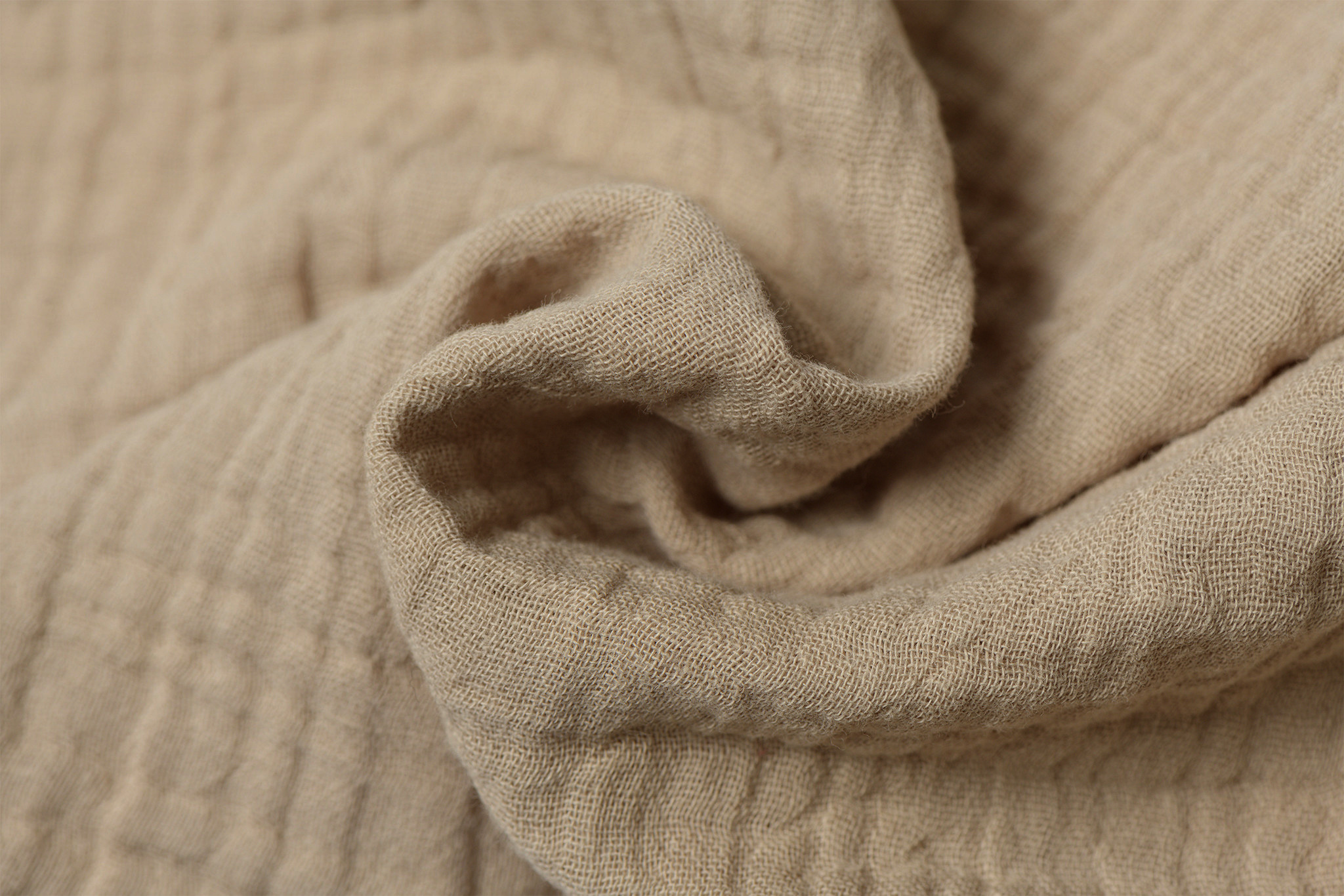 Hydrofiel Stof Donker Beige – Zacht, Ademend en Duurzaam