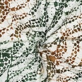 Unique Crafted Batik Katoen Stof - Ecru