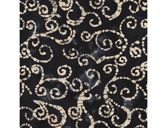Unique Crafted Batik Katoen Stof - Zwart