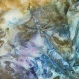 Unique Crafted Batik Katoen Stof - Goud - Lavendel