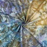 Unique Crafted Batik Katoen Stof - Goud - Lavendel