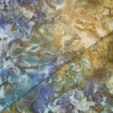 Unique Crafted Batik Katoen Stof - Goud - Lavendel