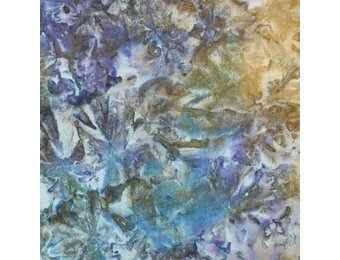 Unique Crafted Batik Katoen Stof - Goud - Lavendel