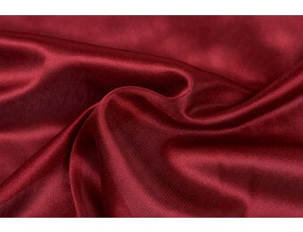 Charmeuse Stretch Voering Stof Donker Rood