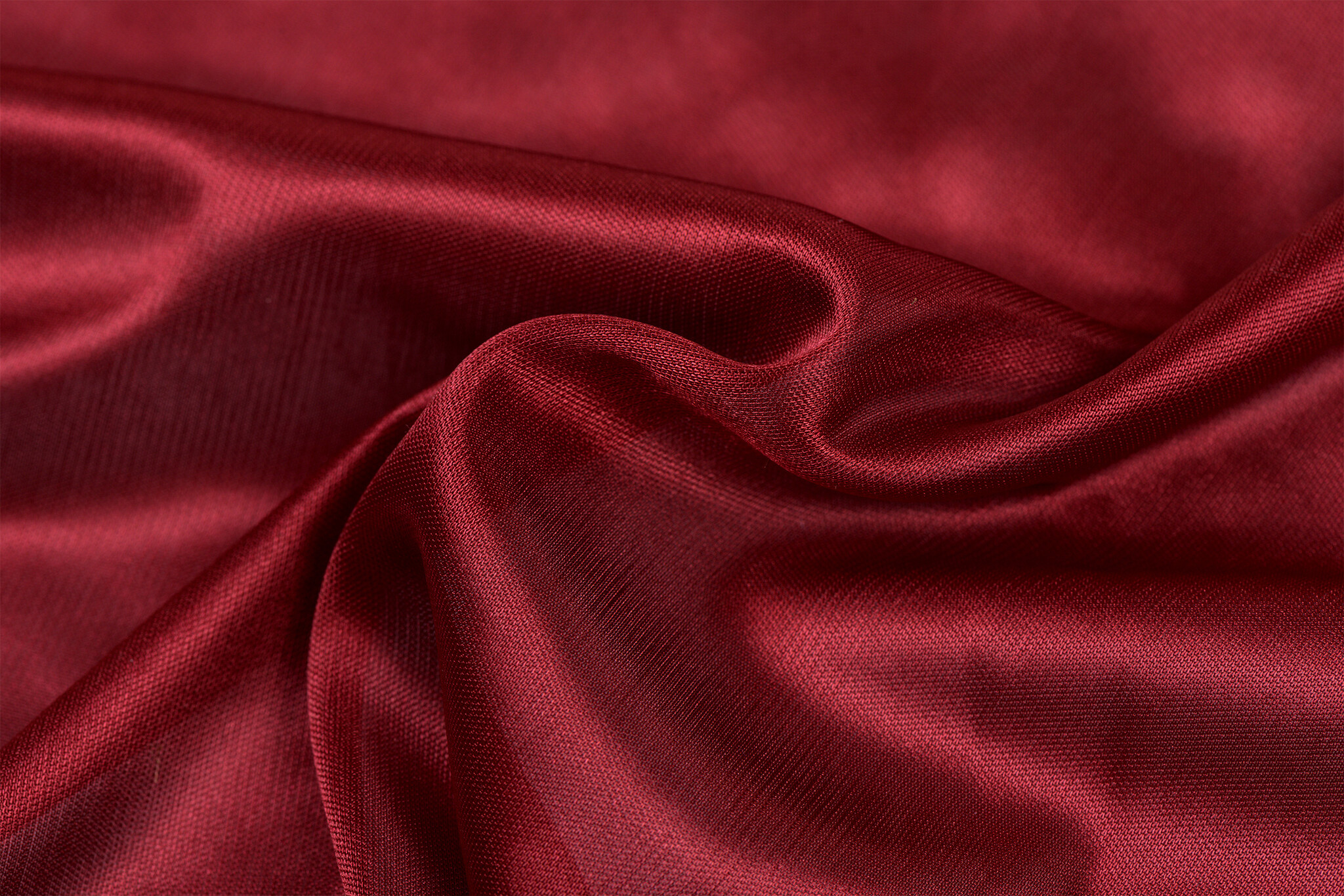 Charmeuse Stretch Voering Stof Donker Rood