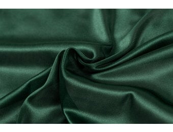 Charmeuse Stretch Voering Stof Donkergroen