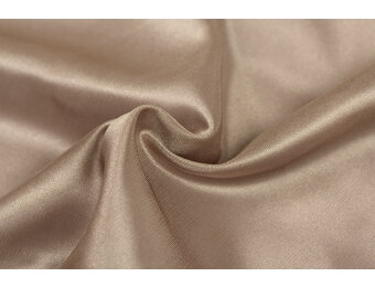 Charmeuse Stretch Voering Stof Taupe