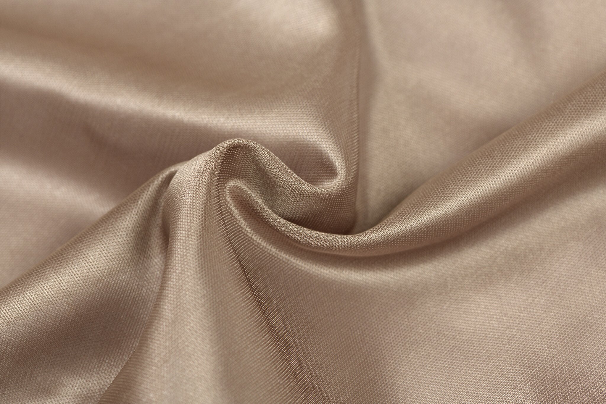 Charmeuse Stretch Voering Stof Taupe