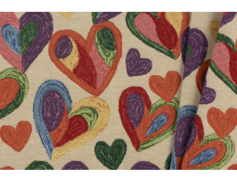 Gobelin stof Hart Kleurrijke Kunst