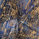 Unique Crafted Batik Katoen Stof - Navy