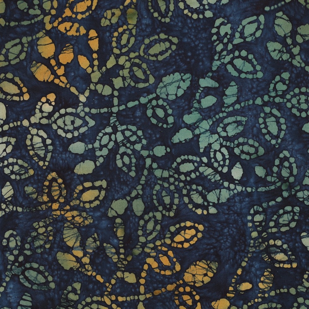 Unique Crafted Batik Katoen Stof - Navy