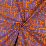 Unique Crafted Batik Katoen Stof - Oranje