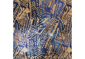 Unique Crafted Batik Katoen Stof - Navy