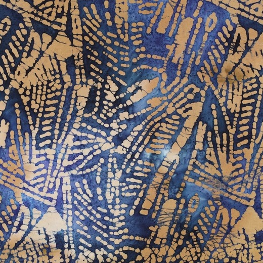 Unique Crafted Batik Katoen Stof - Navy