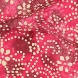 Unique Crafted Batik Katoen Stof - Cerise