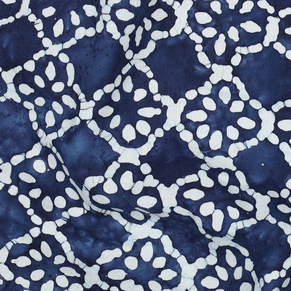 Unique Crafted Batik Katoen Stof - Indigo
