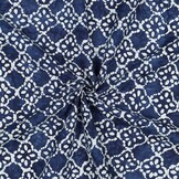 Unique Crafted Batik Katoen Stof - Indigo