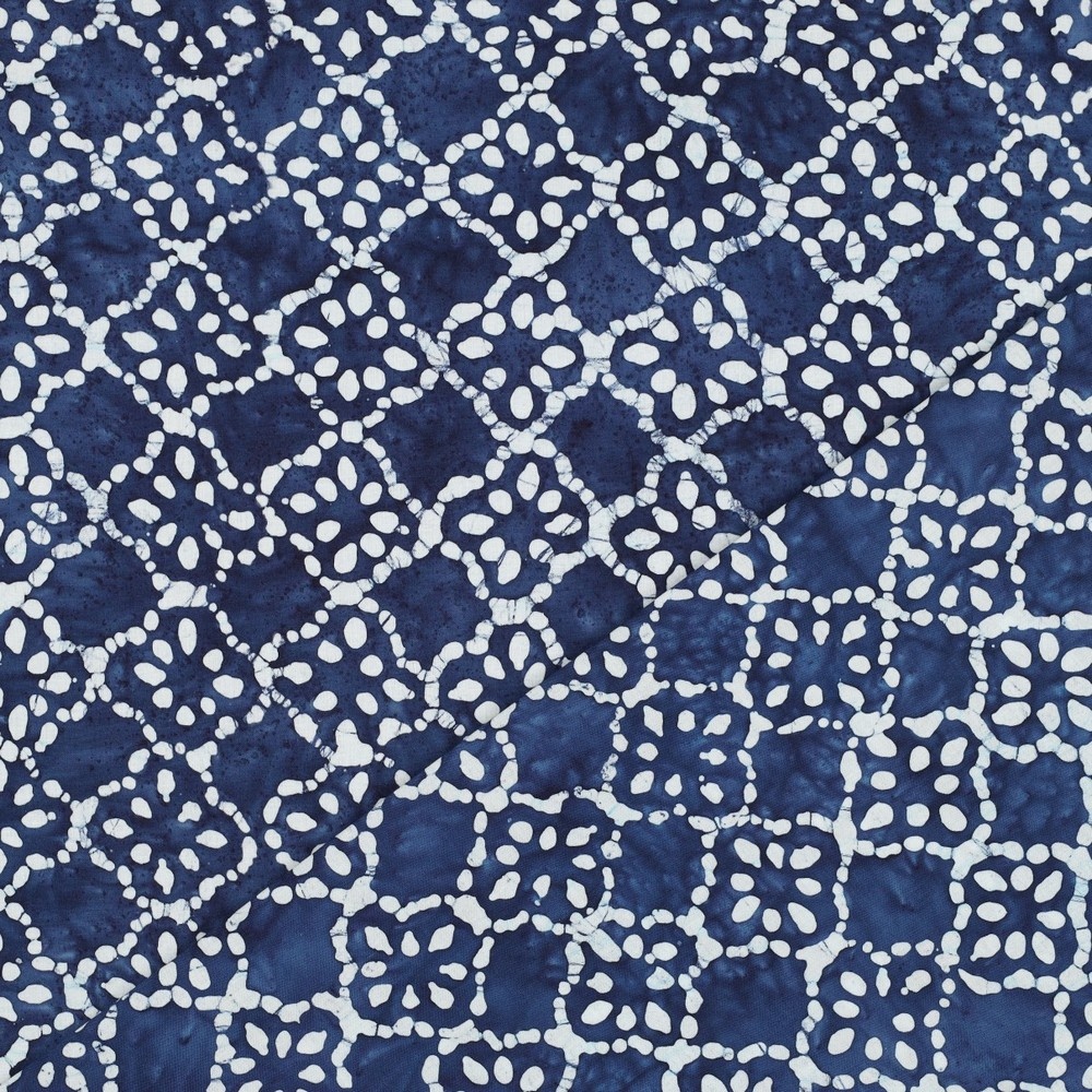 Unique Crafted Batik Katoen Stof - Indigo