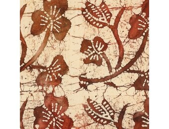 Unique Crafted Batik Viscose Stof - Bruin