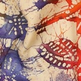 Unique Crafted Batik Viscose Stof - Violet