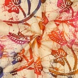 Unique Crafted Batik Viscose Stof - Violet