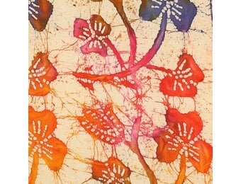 Unique Crafted Batik Viscose Stof - Violet