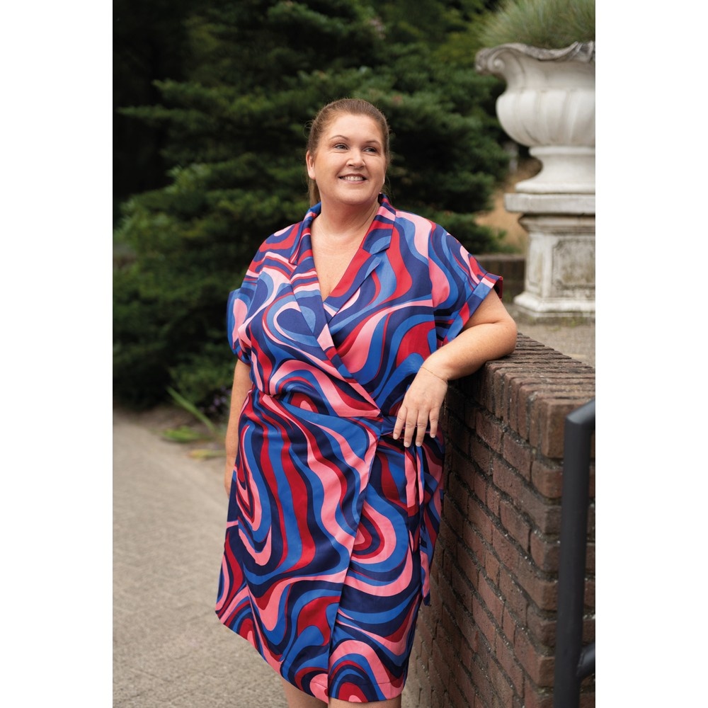 Katoen Satijn Stof Abstract - Bordeaux