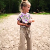 Katoenen Jersey Stof - Wilde Bloemen - Off-White