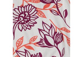 Linnen Viscose Stof Bloemen - Paars