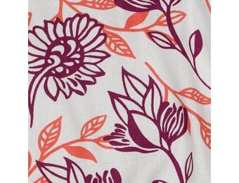 Linnen Viscose Stof Bloemen - Paars