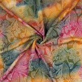 Unique Crafted Batik Viscose Stof - Donker Smaragd