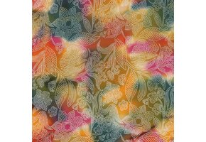 Unique Crafted Batik Viscose Stof - Donker Smaragd