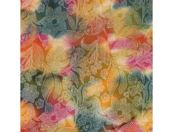 Unique Crafted Batik Viscose Stof - Donker Smaragd