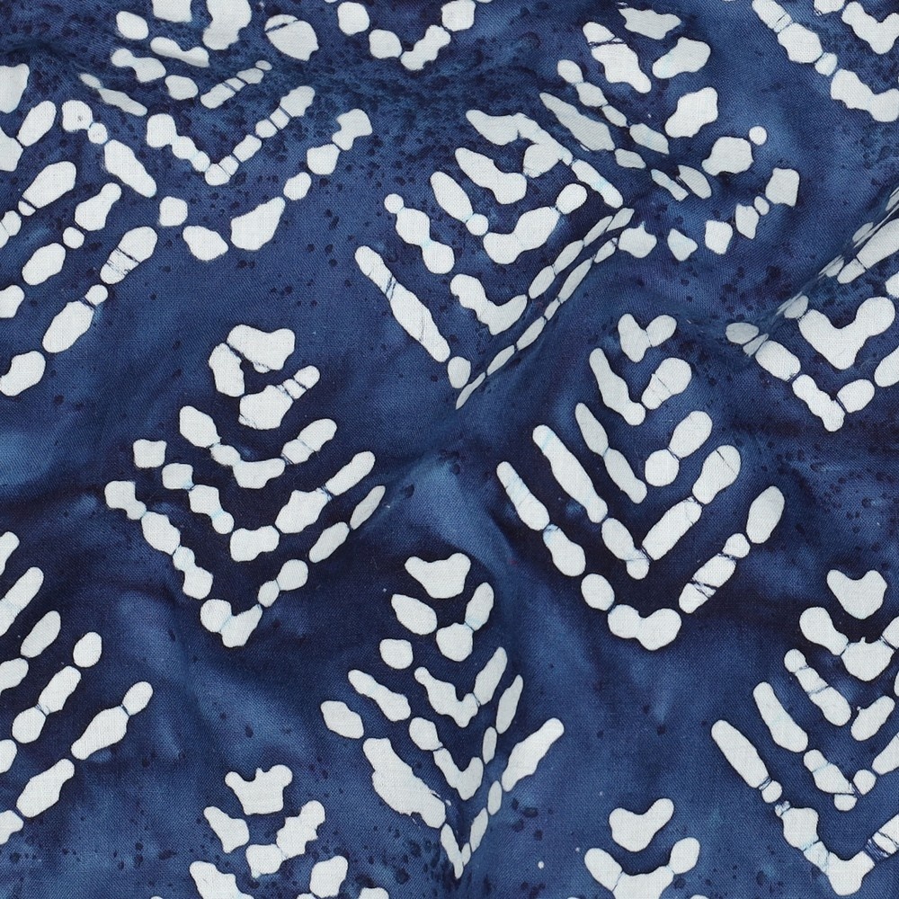 Unique Crafted Batik Katoen Stof - Indigo