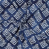 Unique Crafted Batik Katoen Stof - Indigo