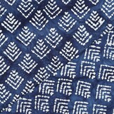 Unique Crafted Batik Katoen Stof - Indigo