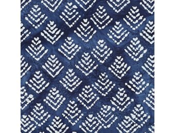 Unique Crafted Batik Katoen Stof - Indigo
