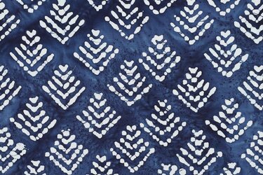 Unique Crafted Batik Katoen Stof - Indigo