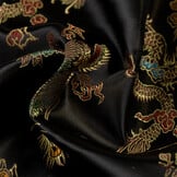 Brokaat Jacquard Stof Chinese Draak Zwart – Chic & Elegant