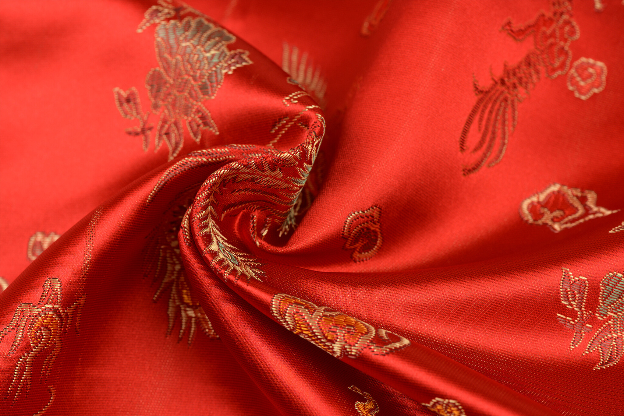 Brokaat Jacquard Stof Chinese Draak Rood – Chic & Elegant