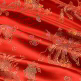 Brokaat Jacquard Stof Chinese Draak Rood – Chic & Elegant