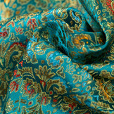 Brokaat Jacquard Stof Barok Bloemen Zeegroen – Chic & Elegant